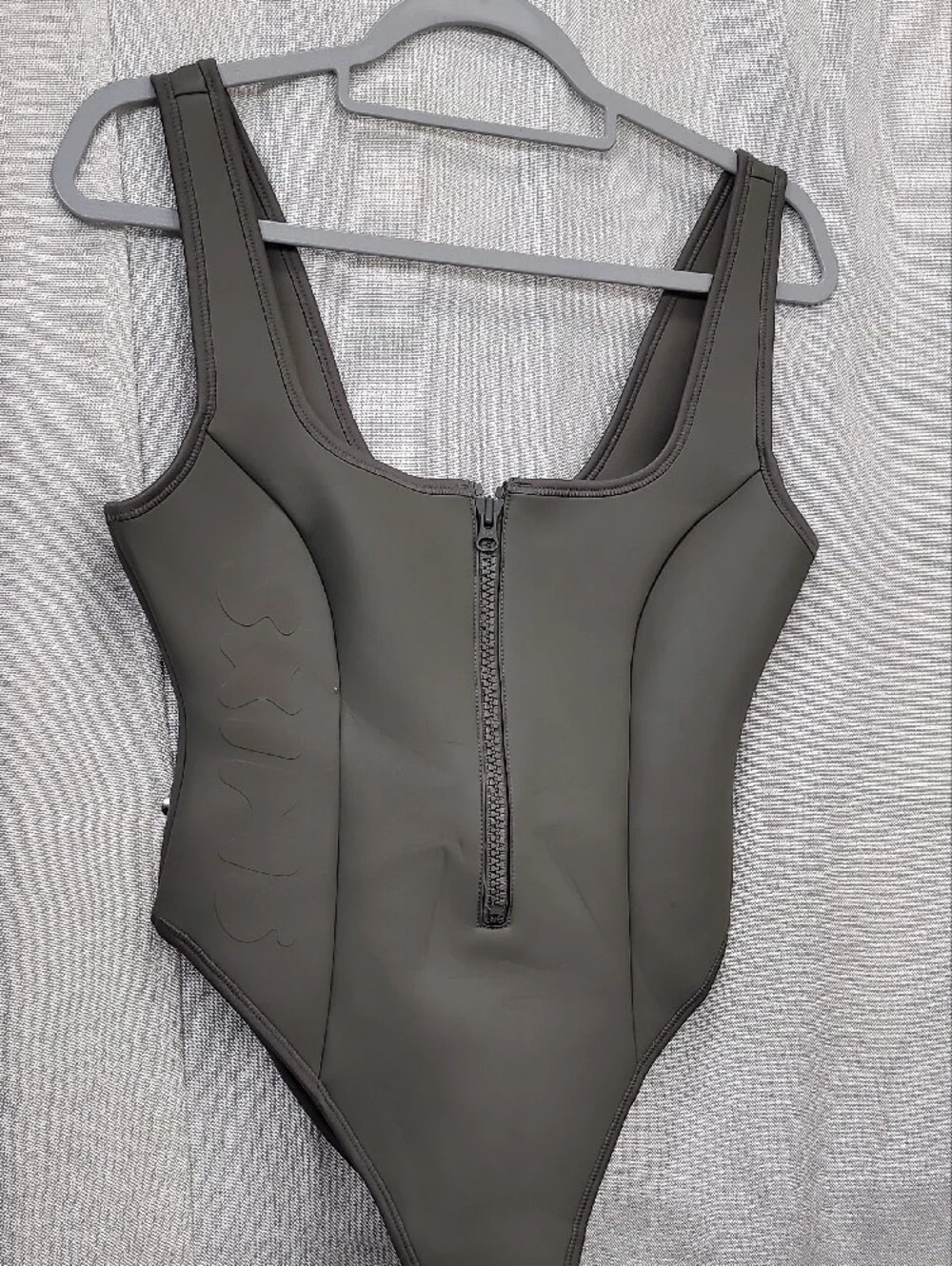 Skims Rubberized Scuba Swim Scoop Neck One-Piece Size Large
